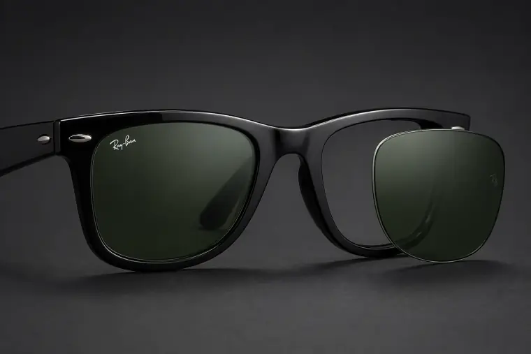 Lente Ray-Ban allineata al frontale della montatura