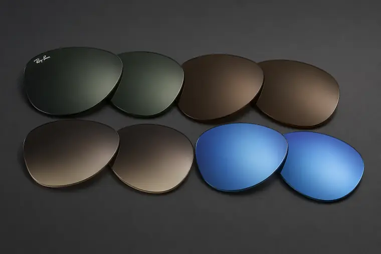 Collezione di lenti Ray-Ban in diversi colori e trattamenti