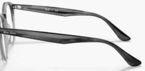 Aste originali Ray-Ban RB2180V vista, colore 8106 · Sfumato grigio avana