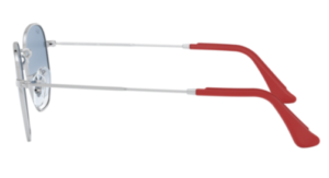 Aste originali Ray-Ban RB3548NM, colore F007 · Ferrari argento