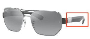 Aste originali Ray-Ban RB3672, colore 003 · Argento