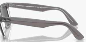 Aste originali Ray-Ban RB2140 Wayfarer, colore 1355 · Grigio su trasparente