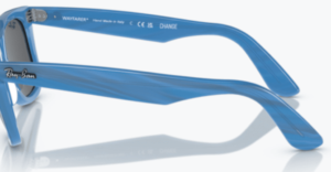 Aste originali Ray-Ban RB2140 Wayfarer, colore 1409 · Fotocromatico striato blu