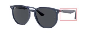 Aste originali Ray-Ban RB4306, colore 6576 · Blu