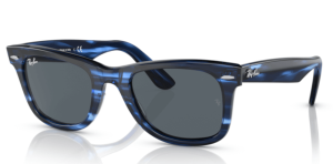Ray-Ban 2140 WAYFARER, colore 1361R5 · Striato blu