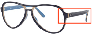 Aste originali Ray-Ban RB4355V vista, colore 8134 · Blu
