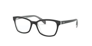 Ray-Ban RY1591, colore 3529 · Nero su trasparente