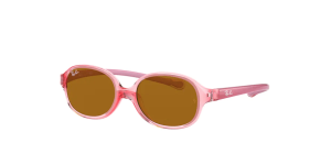 Ray-Ban RJ9187S, colore 7080/3 trasparente rosso chiaro