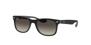 Ray-Ban RJ9052S JUNIOR NEW WAYFARER, colore 702211 nero opaco su trasparente