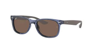 Ray-Ban RJ9052S JUNIOR NEW WAYFARER, colore 706873 trasparente blu