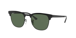 Ray-Ban RB3716 CLUBMASTER METAL, colore 186/58 nero opaco su nero