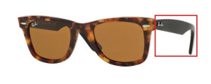 Aste originali Ray-Ban RB2140 Wayfarer, colore 1160 · Maculato marrone avana