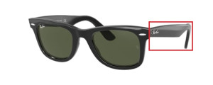 Aste originali Ray-Ban RB2140 Wayfarer, colore 901 · Nero