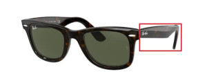Aste originali Ray-Ban RB2140 Wayfarer, colore 902 · Avana
