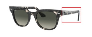 Aste originali Ray-Ban RB2168 Meteor, colore 1333 · Grigio avana
