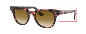Aste originali Ray-Ban RB2168 Meteor, colore 1334 · Rosa avana