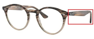 Aste originali Ray-Ban RB2180V vista, colore 8107 · Marrone avana