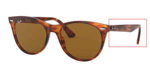 Aste originali Ray-Ban RB2185 Wayfarer II, colore 954 · Tartaruga chiaro