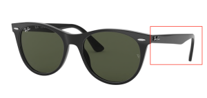 Aste originali Ray-Ban RB2185 Wayfarer II, colore 901 · Nero