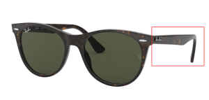 Aste originali Ray-Ban RB2185 Wayfarer II, colore 902 · Avana