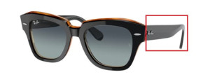 Aste originali Ray-Ban RB2186 State Street, colore 1322 · Nero