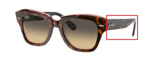 Aste originali Ray-Ban RB2186 State Street, colore 1324 · Rosa carey