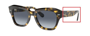 Aste originali Ray-Ban RB2186 State Street, colore 1332 · Giallo avana
