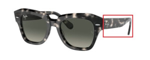 Aste originali Ray-Ban RB2186 State Street, colore 1333 · Grigio avana