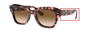 Aste originali Ray-Ban RB2186 State Street, colore 1334 · Rosa avana
