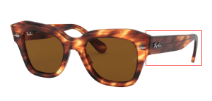 Aste originali Ray-Ban RB2186 State Street, colore 954 · Tartaruga chiaro