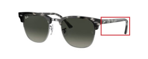 Lenti originali Ray-Ban RB3716 Clubmaster Metal, colore 71 · Grigio sfumato