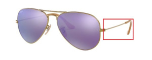 Aste originali Ray-Ban RB3025 Aviator, colore 167 · Bronzo