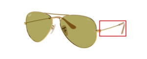 Aste originali Ray-Ban RB3025 Aviator, colore 9064 · Oro