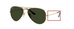 Aste originali Ray-Ban RB3025 Aviator, colore 181 · Oro