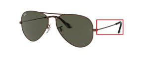 Aste originali Ray-Ban RB3025 Aviator, colore 9189 · Sand trasparent marrone