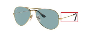 Aste originali Ray-Ban RB3025 Aviator, colore 9192 · Oro