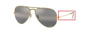 Aste originali Ray-Ban RB3025 Aviator, colore 9196 · Legend oro