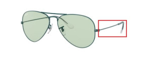 Aste originali Ray-Ban RB3025 Aviator, colore 9225 · Verde scuro