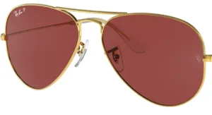 Lenti originali Ray-Ban RB3025 Aviator Large Metal, colore AF · Polarizzato porpora