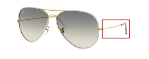 Aste originali Ray-Ban RB3025JM, colore 9196 · Legend oro