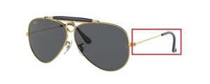 Aste originali Ray-Ban RB3138 Shooter, colore 9240 · Legend oro