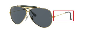 Aste originali Ray-Ban RB3138 Shooter, colore 9241 · Legend oro