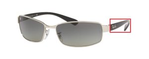 Aste originali Ray-Ban RB3364 Pezzi, colore 003 · Argento