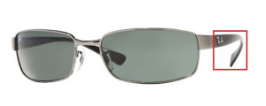 Aste originali Ray-Ban RB3364 Pezzi, colore 004 · Gunmetal