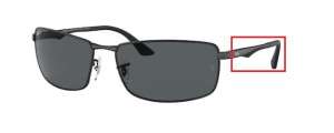 Aste originali Ray-Ban RB3498, colore 002 · Nero
