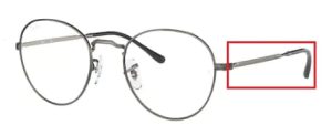 Aste originali Ray-Ban RB3582V vista, colore 3118 · Antique gunmetal
