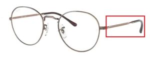 Aste originali Ray-Ban RB3582V vista, colore 3120 · Antique rame