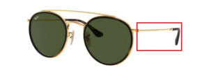 Aste originali Ray-Ban RB3647N, colore 001 · Oro