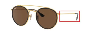 Aste originali Ray-Ban RB3647N, colore 001/57 · Oro