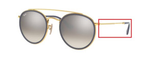 Aste originali Ray-Ban RB3647N, colore 001/9U · Oro